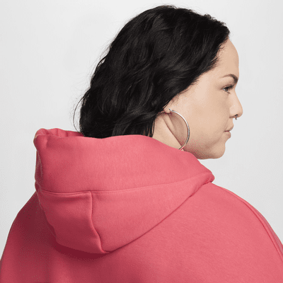 Huvtröja i oversize-modell Nike Sportswear Phoenix Fleece för kvinnor (Plus Size)