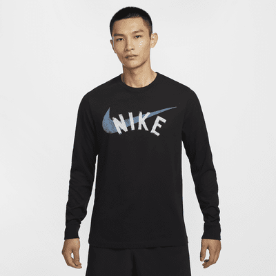 Nike Men's Dri-FIT Long-Sleeve Fitness T-Shirt