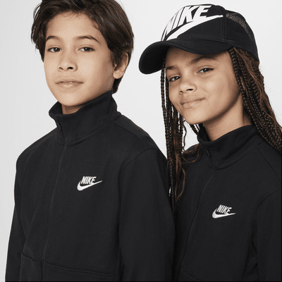 Chamarra de tejido Knit con cierre completo para niños talla grande Nike Sportswear Club