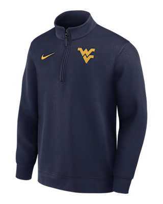 Мужские  West Virginia Coaches Nike Dri-FIT College Long-Sleeve 1/2-Zip Top