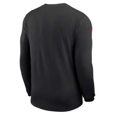 Playera de manga larga Nike Dri-FIT de la NFL para hombre Atlanta Falcons Sideline Coach