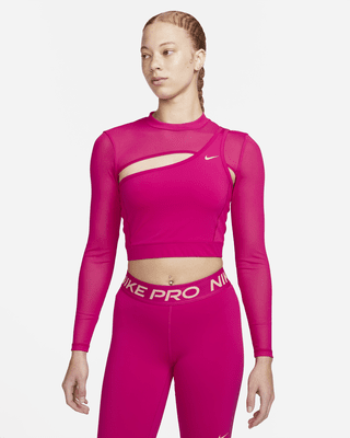 Женские  Nike Pro Long-Sleeve Cropped Top