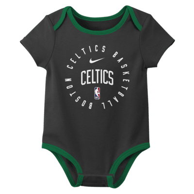 Boston Celtics Baby Nike NBA 3-Pack Bodysuit Set