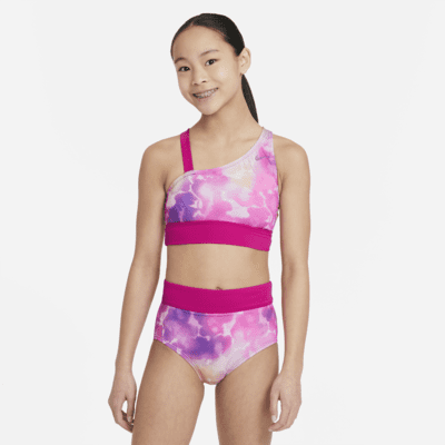 Ventilar Perforar Mimar Bikini de cintura alta y top asimétrico para niña talla grande Nike. Nike .com