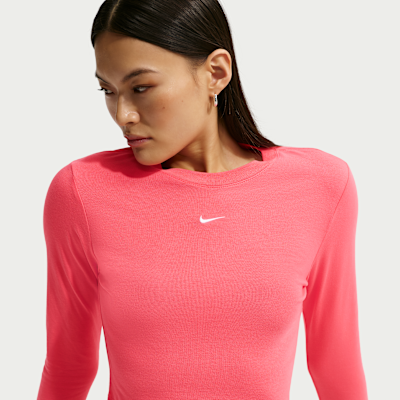 Playera de manga larga slim cropped para mujer Nike Sportswear Chill Knit