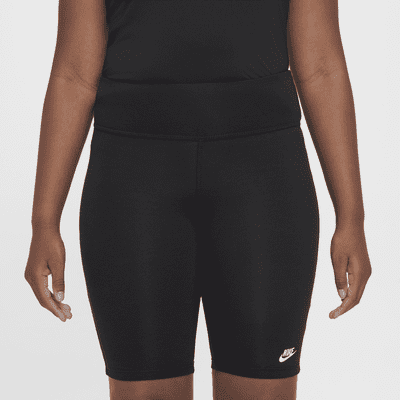 Nike Sportswear Big Kids' (Girls') High-Rise 9" Bike Shorts (Extended Size)