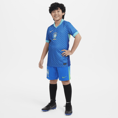 กางเกงฟุตบอลขาสั้น Replica เด็กโต Nike Dri-FIT Brazil 2024 Stadium Home