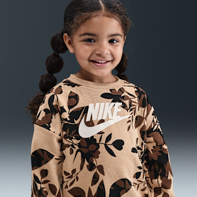 Nike Toddler Floral Camo Crew and Leggings Set