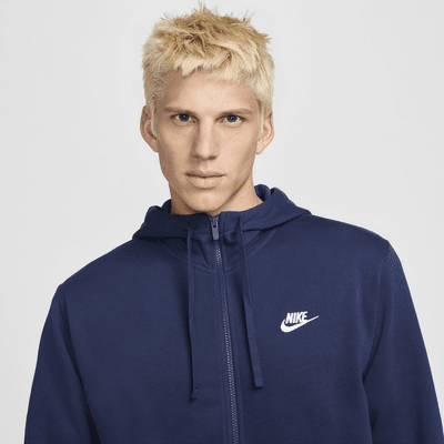 Nike Sportswear Club hosszú cipzáras, kapucnis férfipulóver