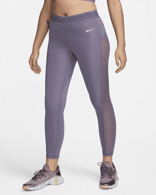 Женские тайтсы Nike Pro Mid-Rise 7/8 Mesh-Paneled Leggings