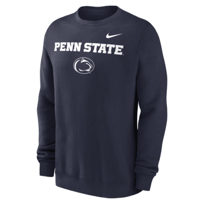 Sudadera de cuello redondo sin cierre universitaria Nike para hombre Penn State Nittany Lions Primetime Primary Stack