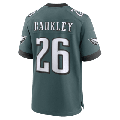 Jersey de fútbol americano Nike de la NFL Game para hombre Saquon Barkley Philadelphia Eagles