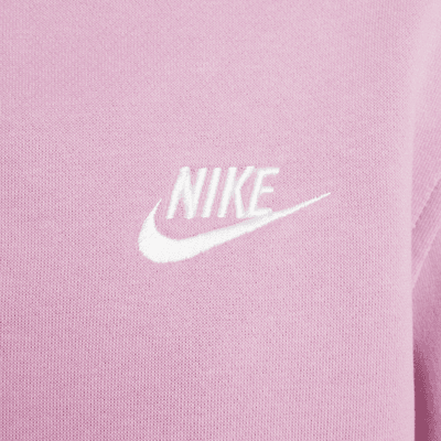 Sudadera de tejido Fleece de medio cierre para niña talla grande Nike Sportswear Club