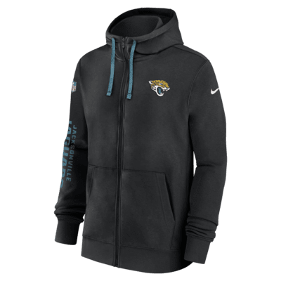 Sudadera con gorro de cierre completo Nike para hombre Jacksonville Jaguars Sideline Team Issue Club