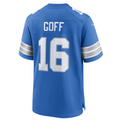 Jersey de fútbol americano Nike de la NFL Game para hombre Jared Goff Detroit Lions