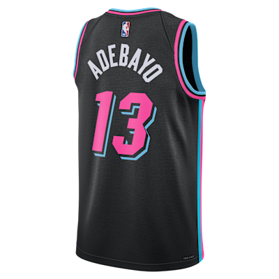 Bam Adebayo Miami Heat City Edition Men's Nike NBA Swingman Jersey