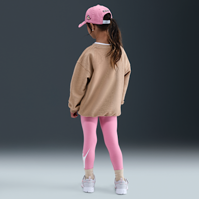 Playera de cuello redondo oversized para niños talla pequeña Nike