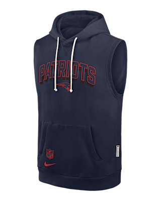 Мужское худи New England Patriots Sideline Nike Dri-FIT NFL Sleeveless Pullover Hoodie