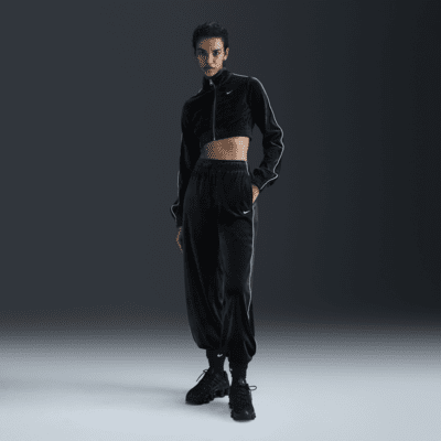 Nike Sportswear Collection velours joggingbroek met halfhoge taille voor dames