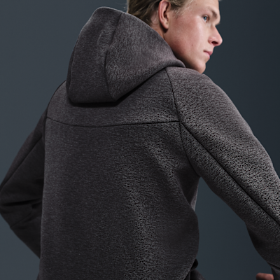 Casaco de lã cardada Windrunner com fecho completo Nike Tech para homem