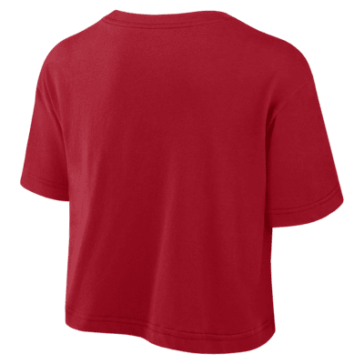 Playera Nike Dri-FIT cropped de la MLB para mujer St. Louis Cardinals City Connect