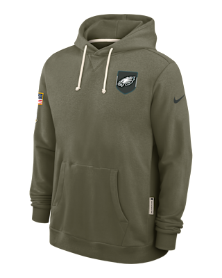 Мужское худи Philadelphia Eagles Salute to Service Sideline Dominant Force Nike Dri-FIT NFL Pullover Hoodie