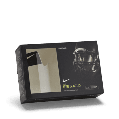 New Nike Black Supreme Football Visor Shield Decal Tabs Sticker Set & Card