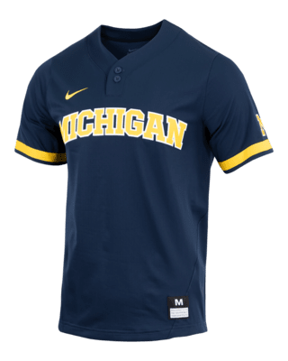 Мужские джерси Nike College (Michigan) 2-Button Baseball Jersey