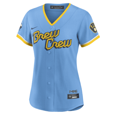 Jersey de béisbol Replica para mujer MLB Milwaukee Brewers City Connect (Christian Yelich)