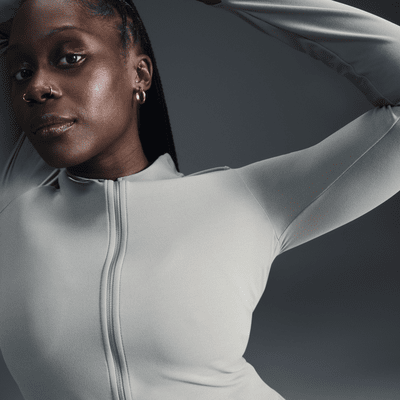 Haut à manches longues et zip Dri-FIT Nike Zenvy pour femme