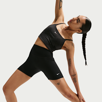 Nike One sykkelshorts med høyt liv til dame (13 cm)