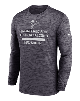 Мужская футболка Atlanta Falcons Sideline Team Issue Velocity Nike Dri-FIT NFL Long-Sleeve