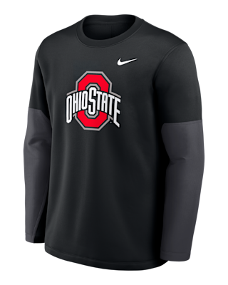 Мужская футболка Ohio State Sideline Coach Nike Therma-FIT College Long-Sleeve