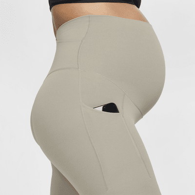 Leggings de maternidad de tiro alto de 7/8 de baja sujeción con bolsillos para mujer Nike Zenvy (M)