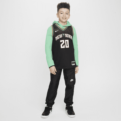 Jersey de la WNBA de alero polivalente Nike Dri-FIT para niño talla grande Sabrina Ionescu New York Liberty 2024 Explorer Edition