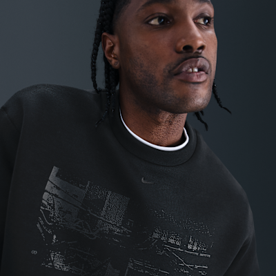 Sudadera de cuello redondo de tejido Fleece con detalles reflejantes para hombre Nike Tech