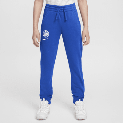 Inter Milan Club Thuis Nike voetbaljoggingbroek van sweatstof voor jongens