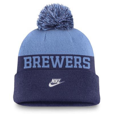 Milwaukee Brewers Rewind Peak Men's Nike MLB Cuffed Pom Beanie