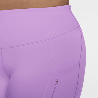 Leggings con bolsillos de 7/8 de tiro alto de sujeción firme para mujer (talla grande) Nike Go