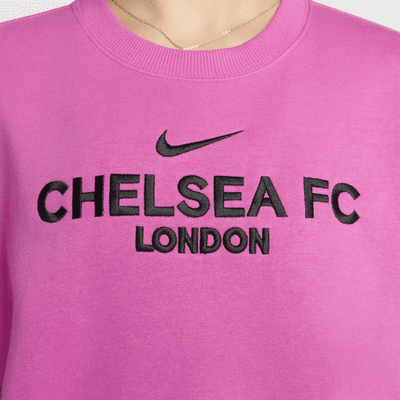 Tercera equipació Chelsea FC Phoenix Fleece Dessuadora de futbol oversized de coll rodó Nike - Dona