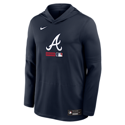 Atlanta Braves Authentic Collection Men's Nike Dri-FIT MLB Long-Sleeve Hooded Top from Nike - $80