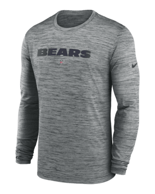 Chicago Bears Nike Dri-Fit Cotton Long Sleeve Raglan T-Shirt - Mens