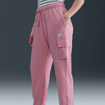 Nike Sportswear Club Fleece Pantalones de entrenamiento cargo oversized de tiro medio para mujer