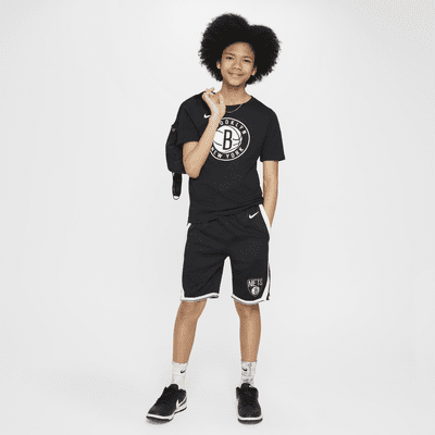 Brooklyn Nets 2023/24 Icon Edition Nike NBA Swingman Shorts für ältere Kinder (Jungen)