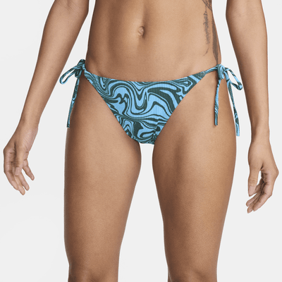 Prenda inferior de bikini con correas para mujer Nike Swim Swirl