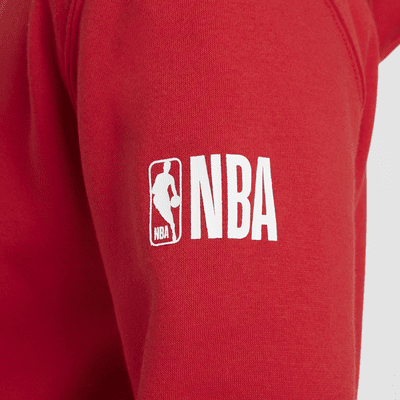 Μπλούζα με κουκούλα Nike NBA Σικάγο Μπουλς Club Fleece Essential για μεγάλα αγόρια