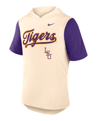 Мужская футболка LSU Tigers Baseball Script Nike Dri-FIT College Hooded