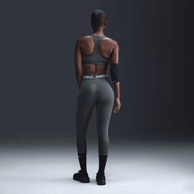 Leggings con paneles de malla de tiro medio para mujer Nike Pro