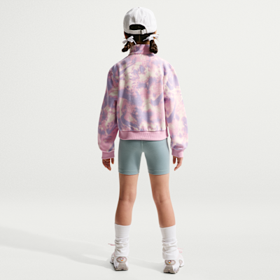 Nike Sportswear Club Fleece Big Kids' (Girls') Long-Sleeve Half-Zip Top