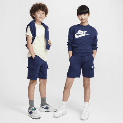 Shorts cargo para niños talla grande Nike Sportswear Club Fleece